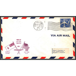 12372 am 4 new york toronto canda 30/10/1960 premier vol first flight lettre airmail cover usa aviation