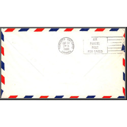 12372 am 4 new york toronto canda 30/10/1960 premier vol first flight lettre airmail cover usa aviation