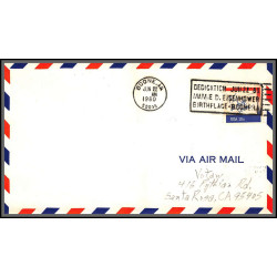 12380 airport dedication boone 22/6/1960 premier vol first flight lettre airmail cover usa aviation