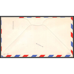 12418 gary municipal airport dedication 19/10/1958 premier vol first flight airmail entier stationery usa aviation