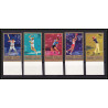 128 - Sharjah MNH ** Mi N°869/873 B sports/golf - tennis de table basketball table cricket golf non dentelé (Imperf