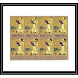 128b - Sharjah MNH ** Mi N°869/873 B sports/golf - tennis table cricket golf Non dentelé imperf feuilles sheets