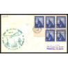 12621 fam 27 new york lisbon madrid portugal 18/5/1960 premier vol first flight lettre usa new york united nations