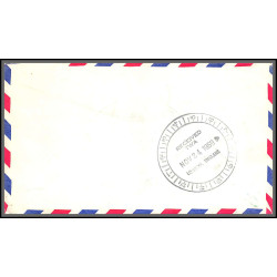 12625 fam 27 new york paris rome 2/12/1959 premier vol first flight lettre airmail usa new york united nations