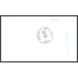 12685b united airlines frankfurt chicago usa 16/5/1990 premier vol first flight lettre airmail cover allemagne germany