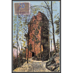 12755 train Railway deutsche reichsbahn zweibrücken 1923 Château du Nideck vosges carte postale postcard reich germany