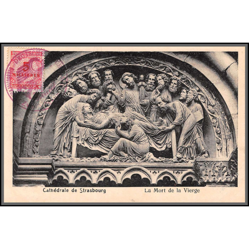 12787 train Railway deutsche reichsbahn zweibrücken 1923 strasbourg cathedrale carte postale postcard reich germany