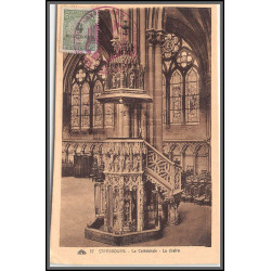 12840 train Railway cachet deutsche reichsbahn zweibrücken 1923 strasbourg cathedrale carte postale postcard reich 