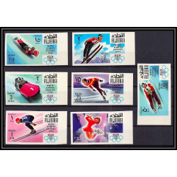 130 - Fujeira MNH ** Mi N°214/220 B jeux olympiques (winter olympic games) GRENOBLE 1968 Non dentelé imperf