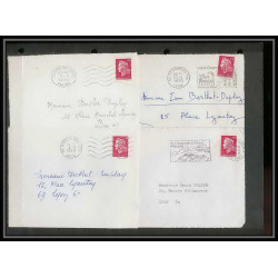13034 Lot de 59 lettres N°1536 Marianne de Cheffer (lettre enveloppe courrier) Voir photos