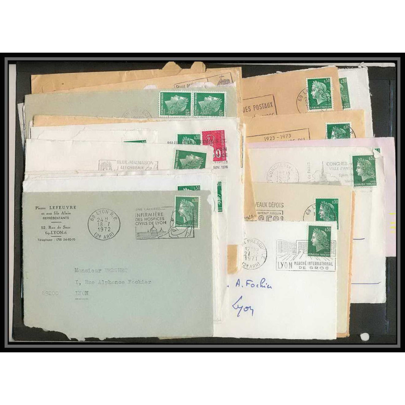 13035 Lot de 40 de lettres N°1536A Marianne de Cheffer (lettre enveloppe courrier) Voir photos