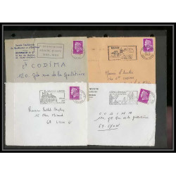 13036 Lot de 36 lettres N°1536 Marianne de Cheffer (lettre enveloppe courrier) Voir photos
