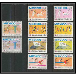 132 - Yemen royaume MNH ** Mi N°493/502 A jeux olympiques (summer olympic games) MEXICO 68 fencing canoe escrime 