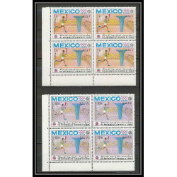132a Yemen royaume MNH ** Mi N°493/502 A jeux olympiques (summer olympic games MEXICO 68 fencing canoe escrime bloc 4