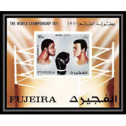 133c - Fujeira MNH ** Mi bloc N°57 B mohamed ali boxe boxing Non dentelé imperf