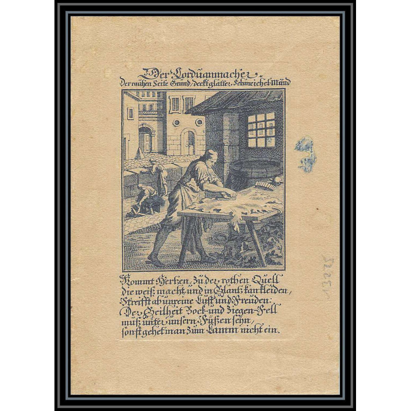 13225 allemagne germany der lorduanmacher gravure originale