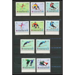 134d - Yemen royaume MNH ** Mi N°454/463 A jeux olympiques (winter olympic games) grenoble 1968 skating bob hockey 