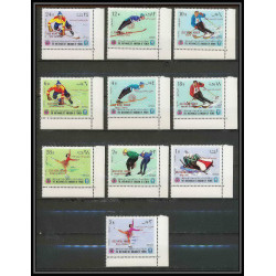 135b - Yemen royaume MNH ** Mi N°464/473 A overprint gold medal jeux olympiques olympic games GRENOBLE 68 hockey