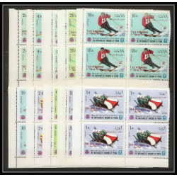 135c - Yemen royaume MNH ** Mi N°464/473 A overprint gold medal jeux olympiques olympic games GRENOBLE 68 hockey