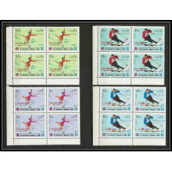 135c - Yemen royaume MNH ** Mi N°464/473 A overprint gold medal jeux olympiques olympic games GRENOBLE 68 hockey