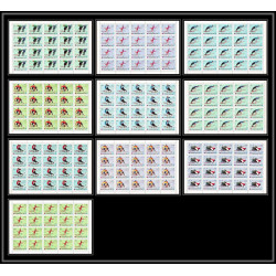 135d - Yemen royaume MNH ** Mi N°464/473 A overprint jeux olympiques olympic games GRENOBLE 68 feuilles sheets