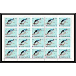 135d - Yemen royaume MNH ** Mi N°464/473 A overprint jeux olympiques olympic games GRENOBLE 68 feuilles sheets