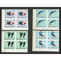 135g Yemen royaume MNH ** N°454/463 B jeux olympiques olympic games grenoble 68 bloc 4 Non dentelé imperf
