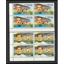 140b - Ras Al Khaima MNH ** Mi N°745/750 A european Football players (Soccer) muller moore riva himst durr bloc 4