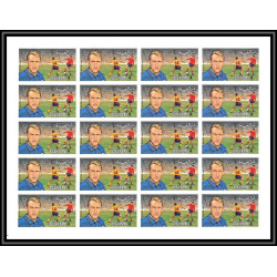 141 - Ras Al Khaima MNH ** Mi N°745/750 B european Football players Soccer Non dentelé imperf feuilles sheets