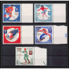 142 - YAR (nord yemen) MNH ** Mi N°619/623 A jeux olympiques olympic games grenoble 1968 hockey skating bob ski