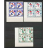 142b YAR (nord yemen) MNH ** Mi N°619/623 A jeux olympiques olympic games grenoble 1968 hockey skating bob Bloc 4
