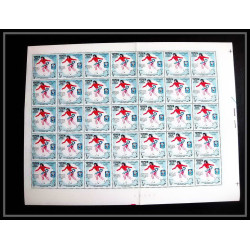 142c - YAR (nord yemen) MNH ** Mi N°619/623 A jeux olympiques olympic games grenoble 1968 hockey feuilles sheets