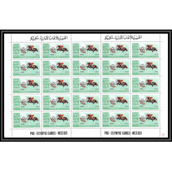 149e - Manama MNH ** Mi N°38/45 A jeux olympiques olympic games mexico 68 Football (Soccer) feuilles sheets