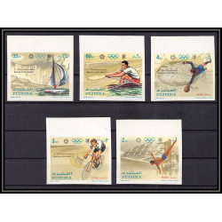 150 Fujeira MNH ** N°748 /752 B Non dentelé imperf jeux olympiques (summer olympic games) munich Football Soccer