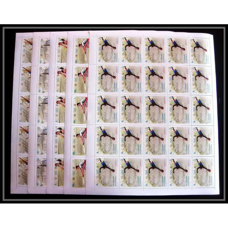 151 Fujeira MNH ** N°748/752 A jeux olympiques olympic games MUNICH feuilles sheets Football (Soccer) cycling