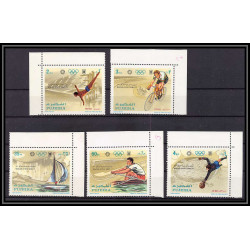 151e - Fujeira MNH ** N°748/752 A jeux olympiques olympic games MUNICH Football (Soccer) cycling diving sailing 