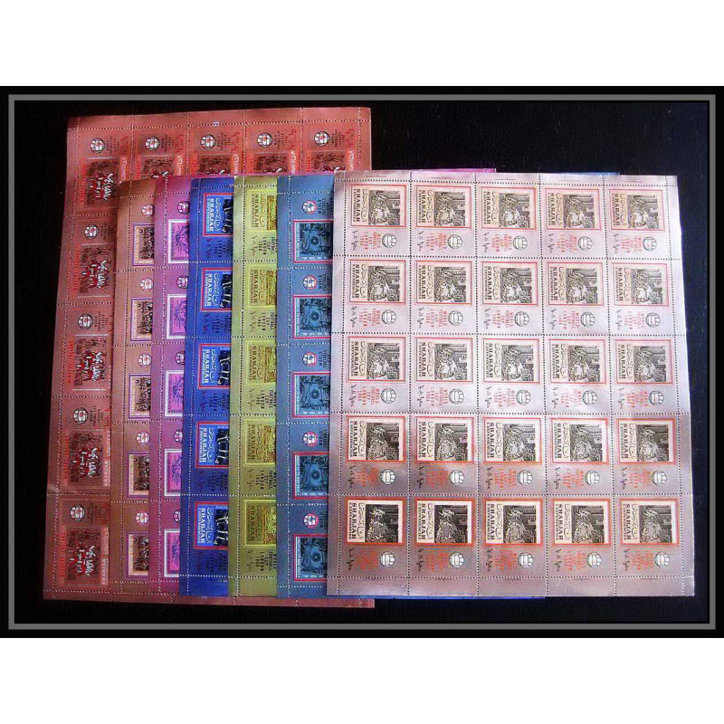 154c - Sharjah MNH ** N°337/343 A Football (Soccer) world championship london 1966 feuilles sheets