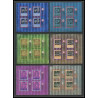 156 - Sharjah MNH ** N°344/349 B Non dentelé imperf Football (Soccer) london 1966 feuilles sheets