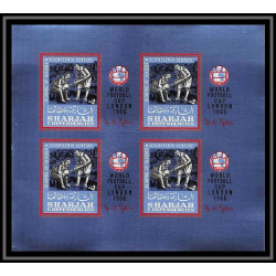156 - Sharjah MNH ** N°344/349 B Non dentelé imperf Football (Soccer) london 1966 feuilles sheets