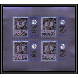158a Sharjah/khor fakkan MNH ** N°131/136 B Non dentelé imperf Football (Soccer) feuilles sheets london 66