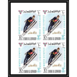161d - Umm al Qiwain MNH ** N°233/240 B Non dentelé imperf jeux olympiques olympic games grenoble 68 bloc 4