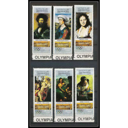 162 YAR (nord yemen) MNH ** N°862/867 A jeux olympiques olympic games MEXICO 68 Tableau (Painting) louvre
