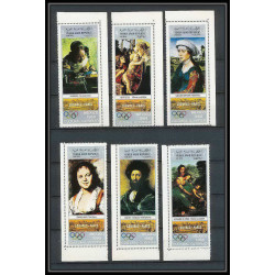 162a YAR (nord yemen) MNH ** N°862/867 A jeux olympiques olympic games MEXICO 68 Tableau (Painting) louvre