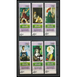 163 - YAR (nord yemen) MNH ** N°998/1003 A jeux olympiques olympic games MEXICO Tableau (Painting) 