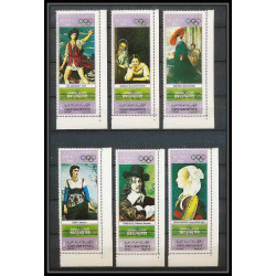 163b - YAR (nord yemen) MNH ** N°998/1003 A jeux olympiques olympic games MEXICO Tableau (Painting) 