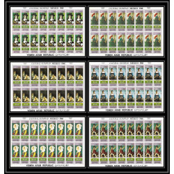163d YAR (nord yemen) MNH ** N°998/1003 A jeux olympiques olympic games MEXICO (tableaux painting) feuilles sheets
