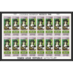 163d YAR (nord yemen) MNH ** N°998/1003 A jeux olympiques olympic games MEXICO (tableaux painting) feuilles sheets