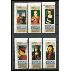 164a - YAR (nord yemen) MNH ** N°876/881 A gold jeux olympiques olympic games MEXICO 68 Tableau (Painting)
