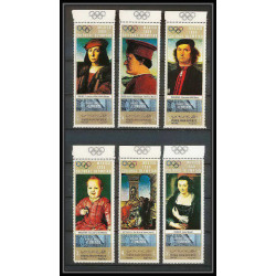 164c - YAR (nord yemen) MNH ** N°876/881 A gold jeux olympiques olympic games MEXICO 68 Tableau (Painting)