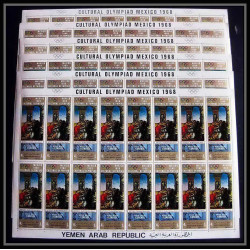 164e - YAR (nord yemen) MNH ** N°876/881 A gold jeux olympiques olympic games feuilles sheets feuilles sheets